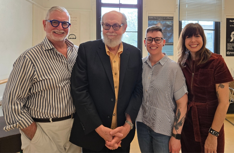 Artistic Director BJ Jones with Playwright Jeffrey Hatcher, Associate Artistic Director Georgette Verdin, and Literary Manager Laura Schellhardt.