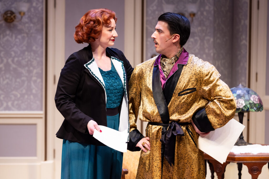 Actress Katy Sullivan standing beside actor Andrés Enriquez