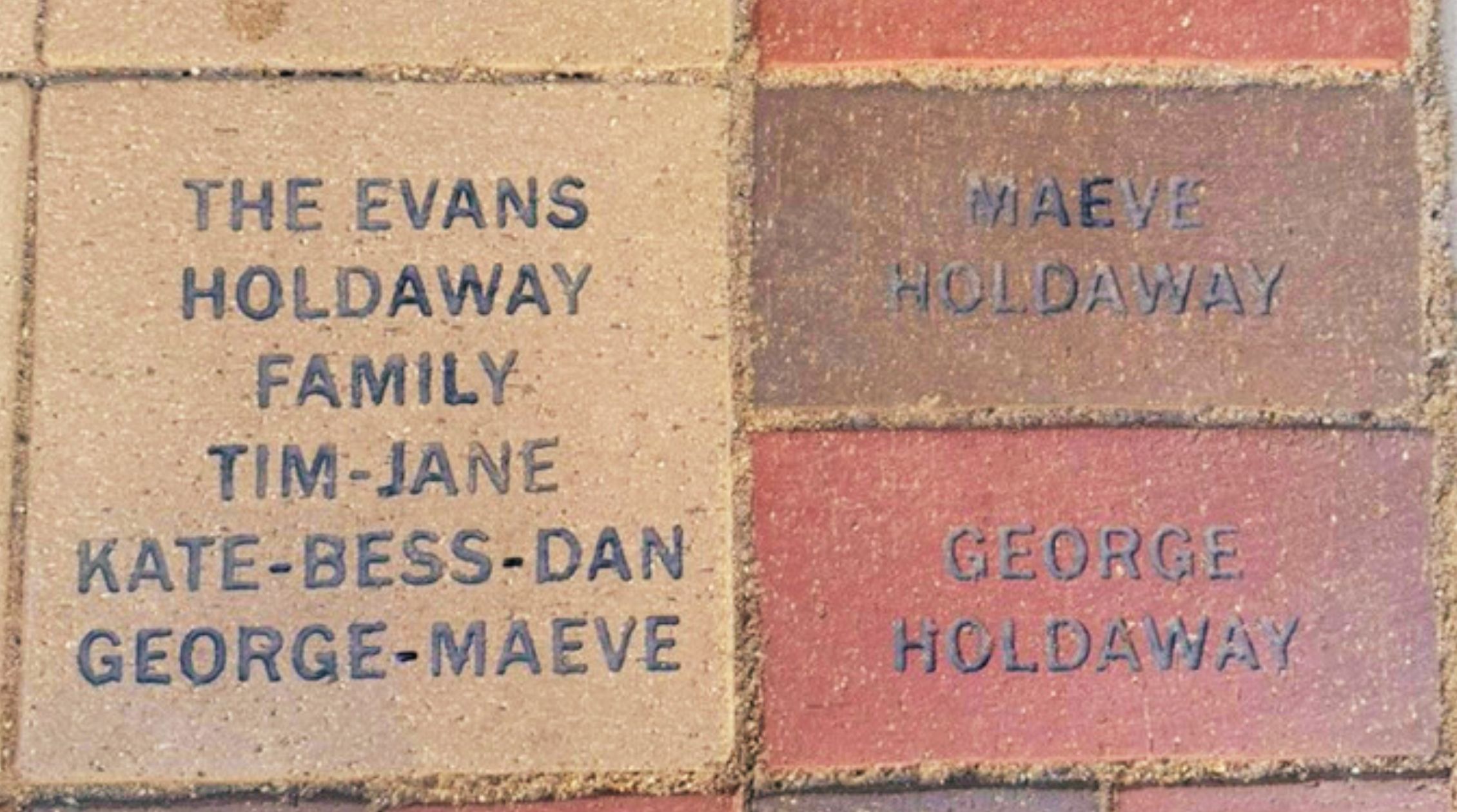 Examples of our walkway bricks, both in the 8x8 size and the 4x8 size.