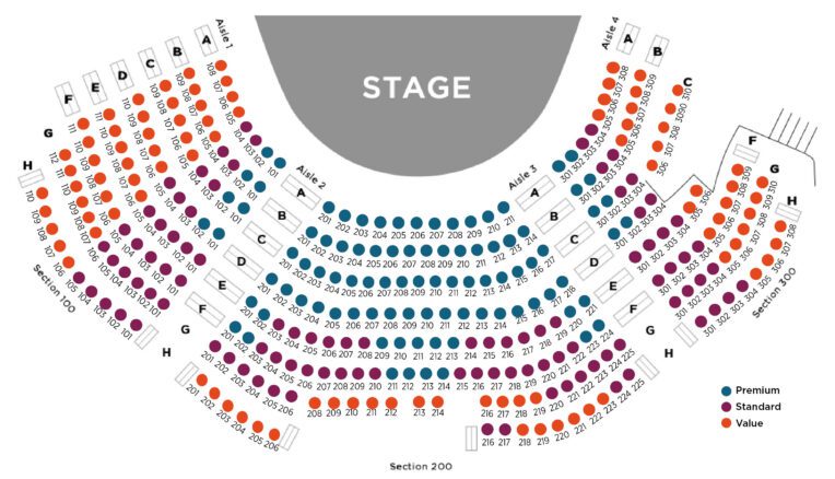 This image is a seating map of Northlight Theatre. For further assistance, including descriptions of pricing zones and accessibility features of seats, please contact the box office at ________.