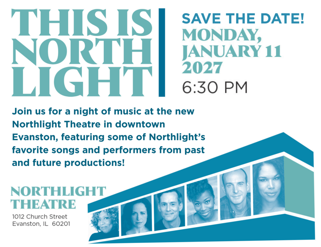 blue text on a white background reads "this is northlight: Save the Date. January 11, 2027 at 6:30pm"