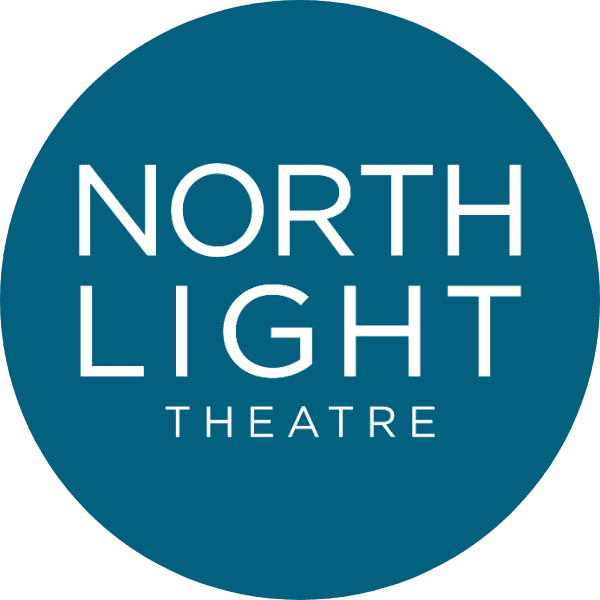 White text on a blue background that reads "Northlight Theatre"