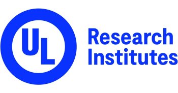 A blue circle with a "U" and "L" in the center. Blue text beside it reads "Research Institutes"